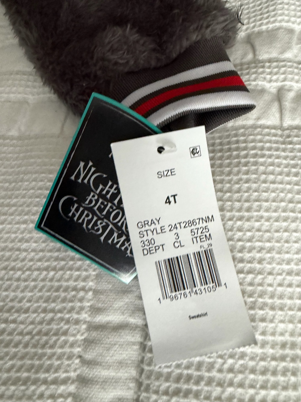 Disney Nightmare Before Christmas Jack Skellington Sherpa Pullover NWT 4T - Picture 3 of 7